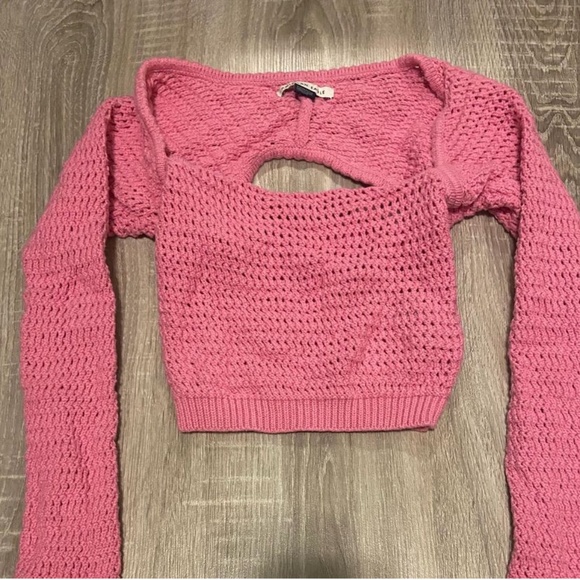 american eagle long sleeve crochet top - Picture 1 of 1